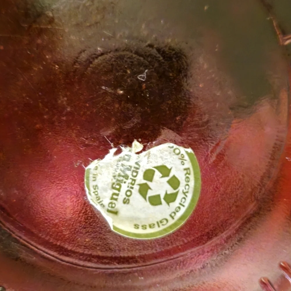 San Miguel(Spain) Recycled Red/Pink 17.5" Decanters With Stoppers - 2 - Picture 6 of 7